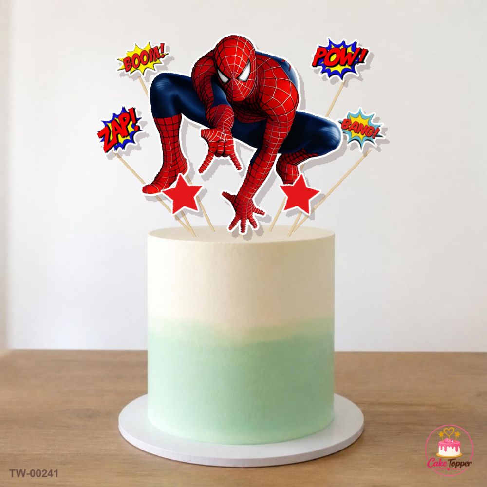 Spiderman Topper Sheet 05 on a cake