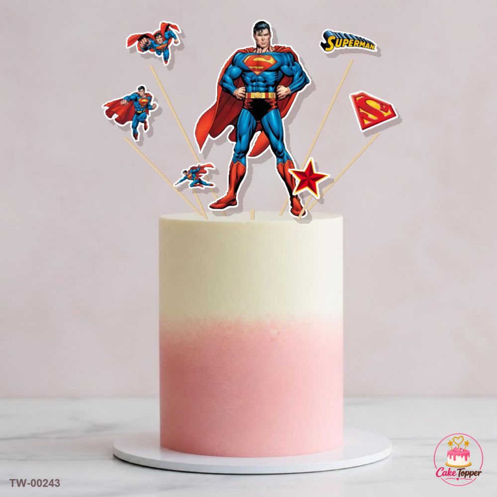 Superman Topper Sheet 05 on a cake