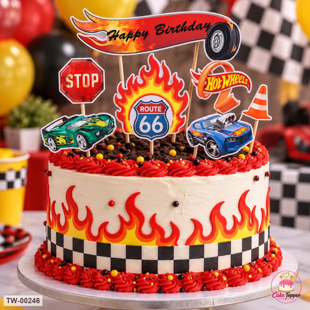 Vehicle Topper Sheet 05 on a cake