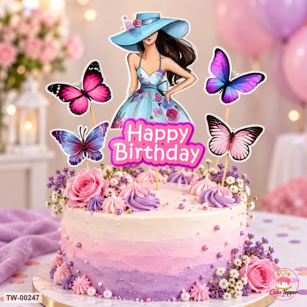 For Her Topper Sheet 05 on a cake