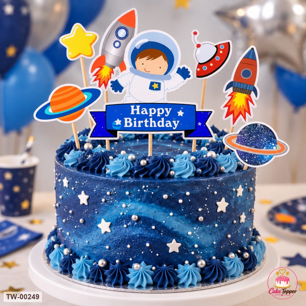 Little Boy Topper Sheet 05 on a cake