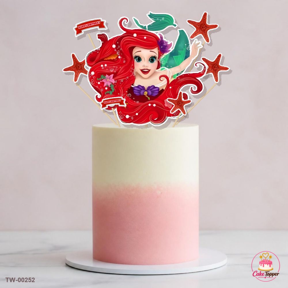 Ariel Topper Sheet 06 on a cake