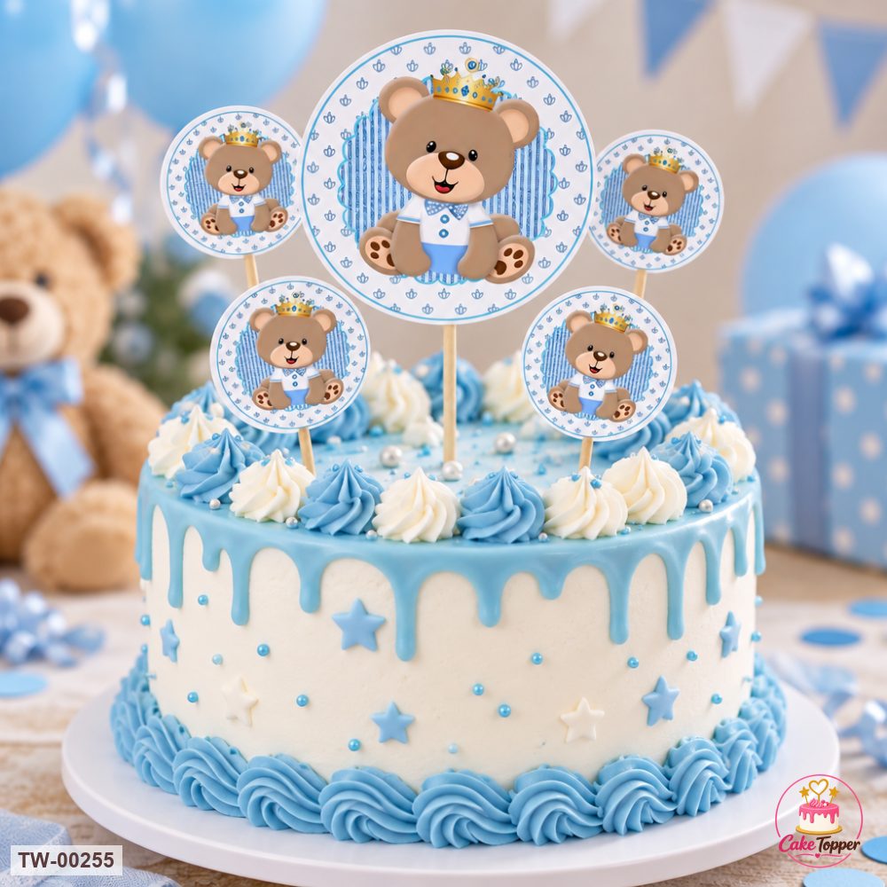 Bear Topper Sheet 06 on a cake