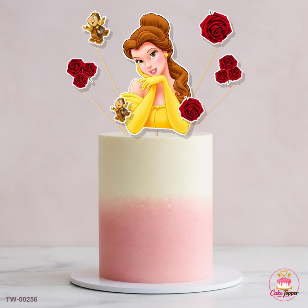Belle Topper Sheet 06 on a cake