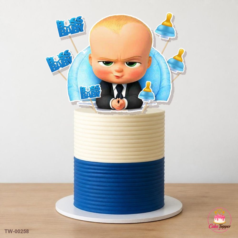 Boss Baby Topper Sheet 06 on a cake