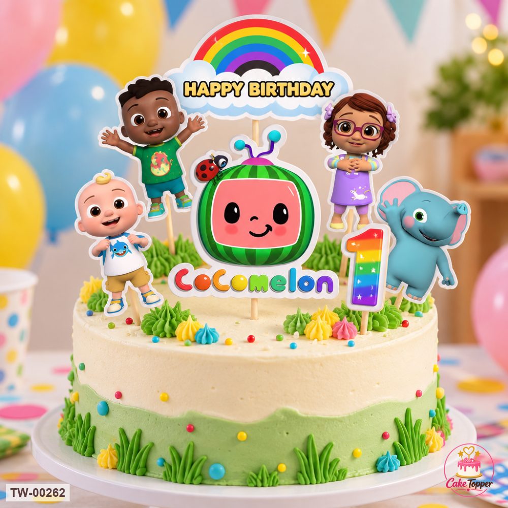 Cocomelon Topper Sheet 06 on a cake