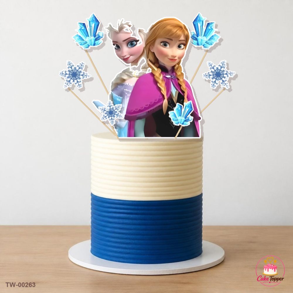 Elsa Topper Sheet 06 on a cake