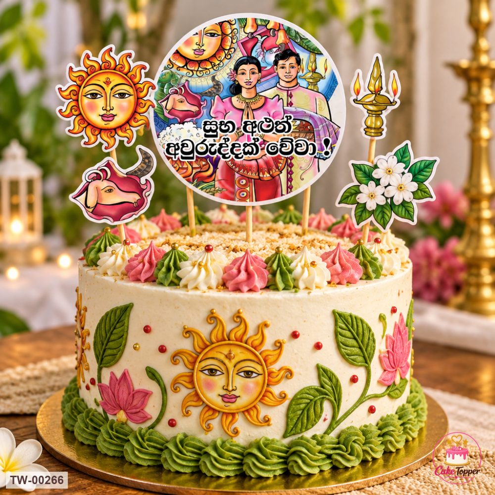 Happy New Year Topper Sheet 06 on a cake