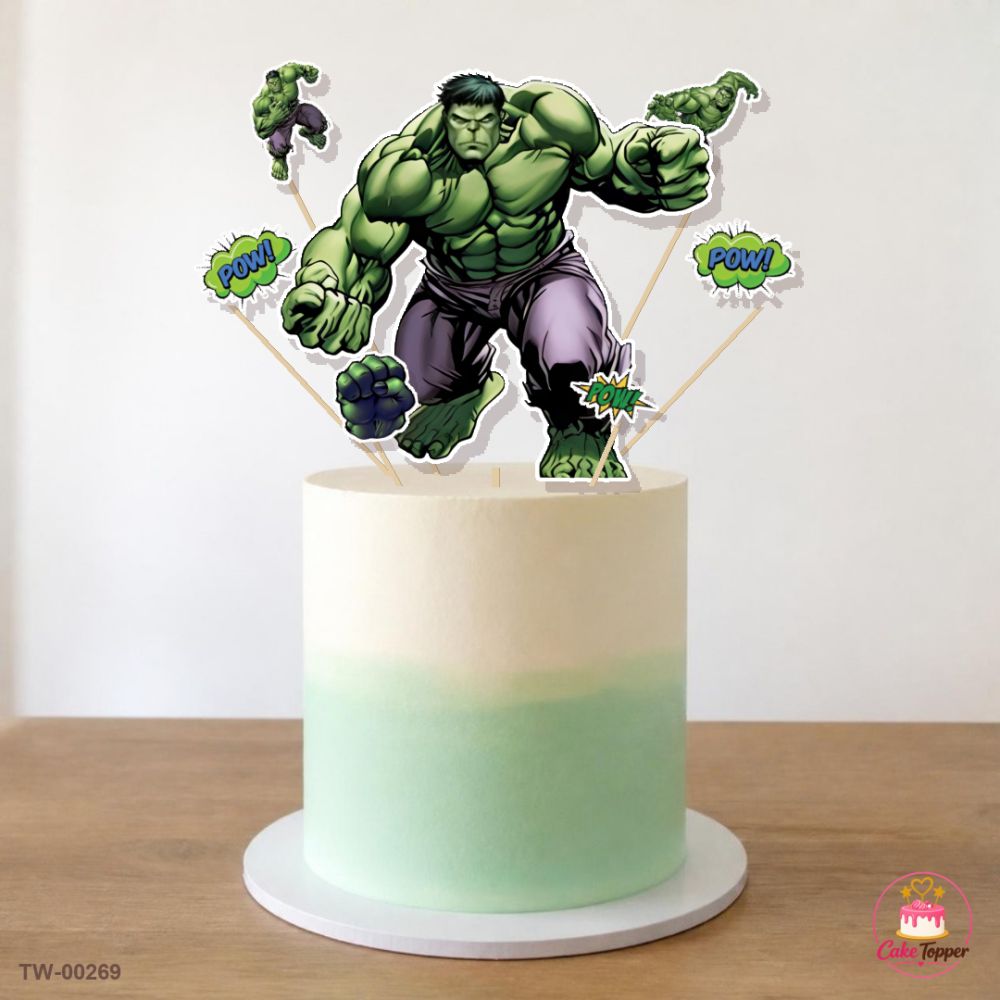 Hulk Topper Sheet 06 on a cake