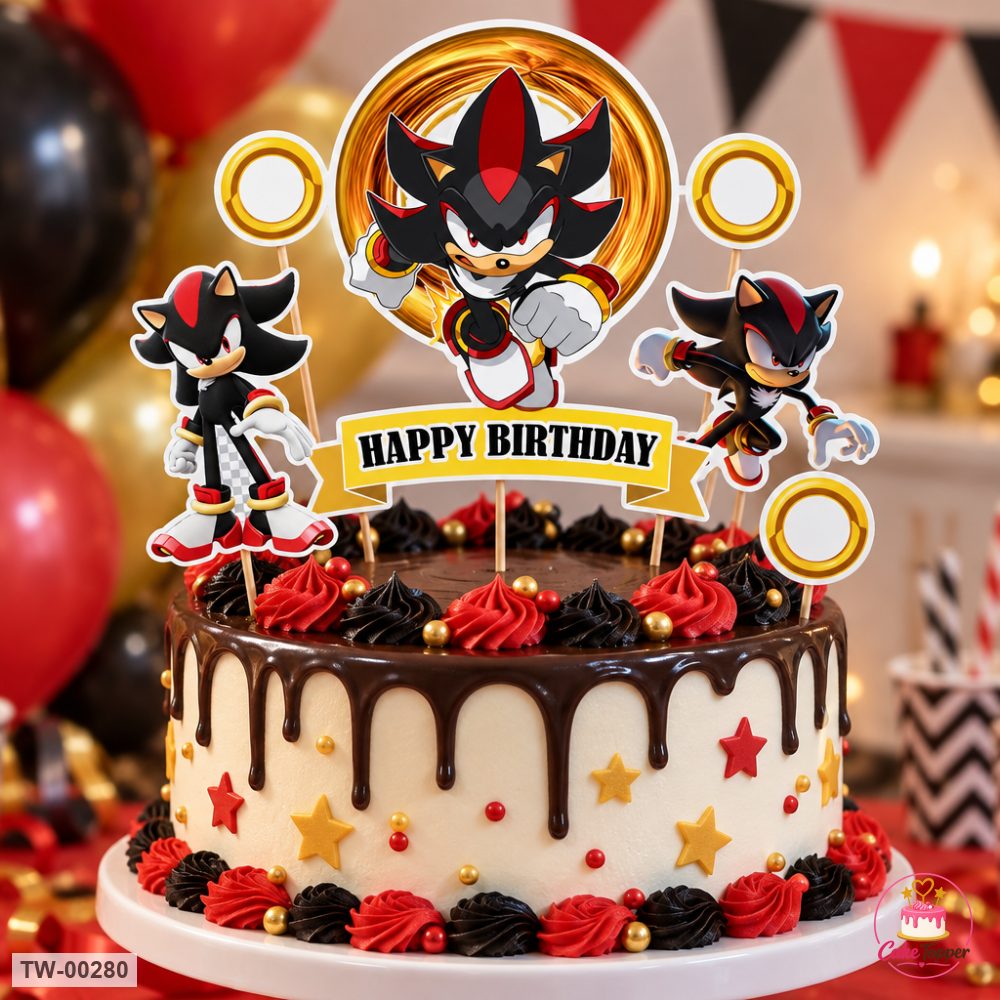 Shadow Topper Sheet 06 on a cake