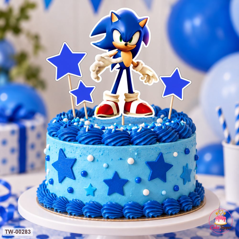 Sonic Topper Sheet 06 on a cake