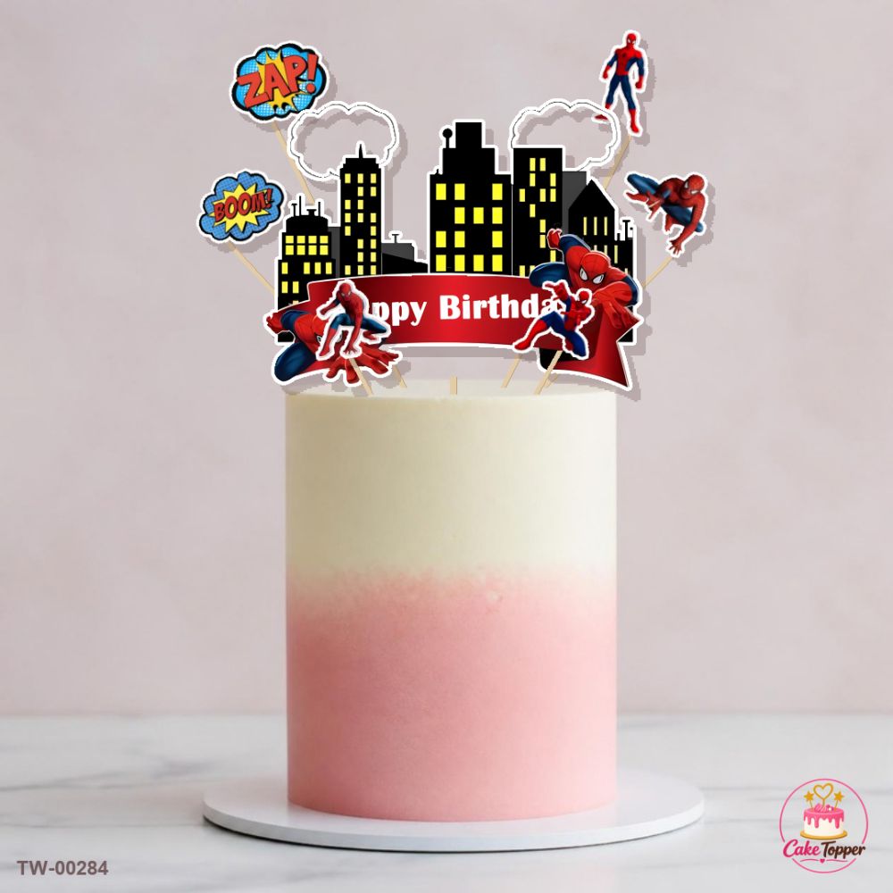 Spiderman Topper Sheet 06 on a cake