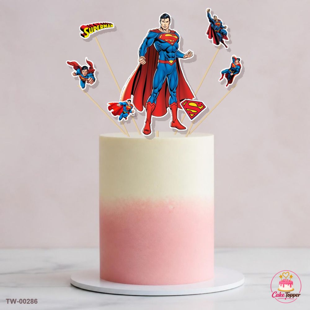 Superman Topper Sheet 06 on a cake
