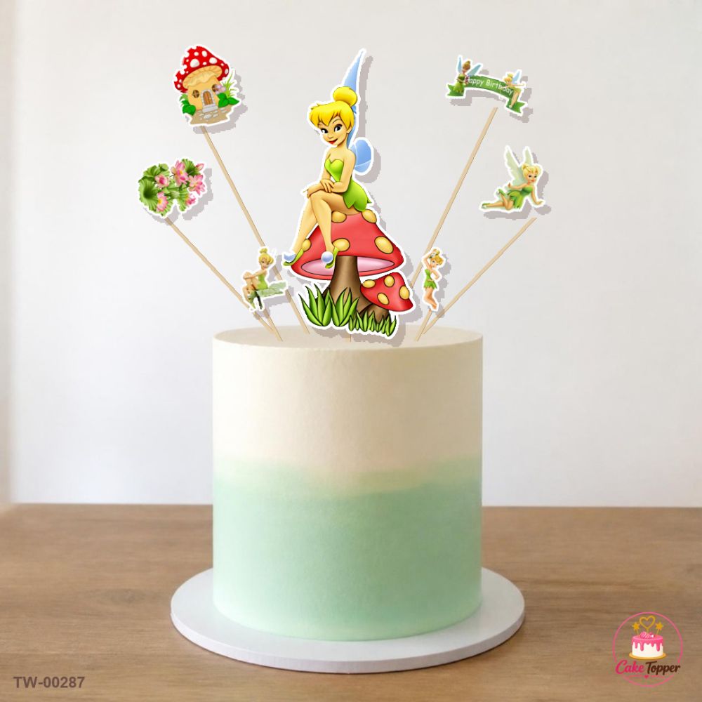 Tinker Bell Topper Sheet 06 on a cake