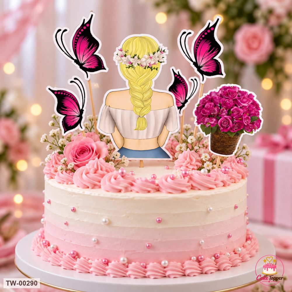 For Her Topper Sheet 06 on a cake