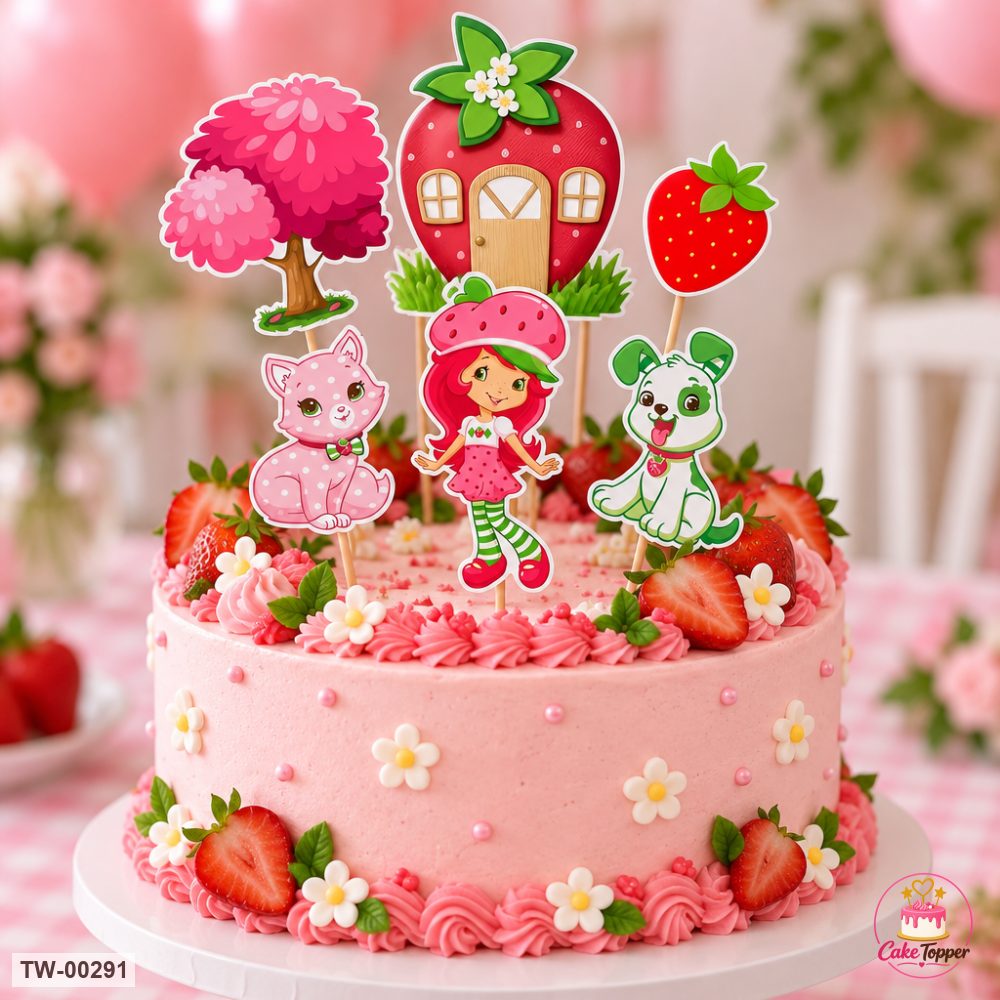 Little Girl Topper Sheet 06 on a cake