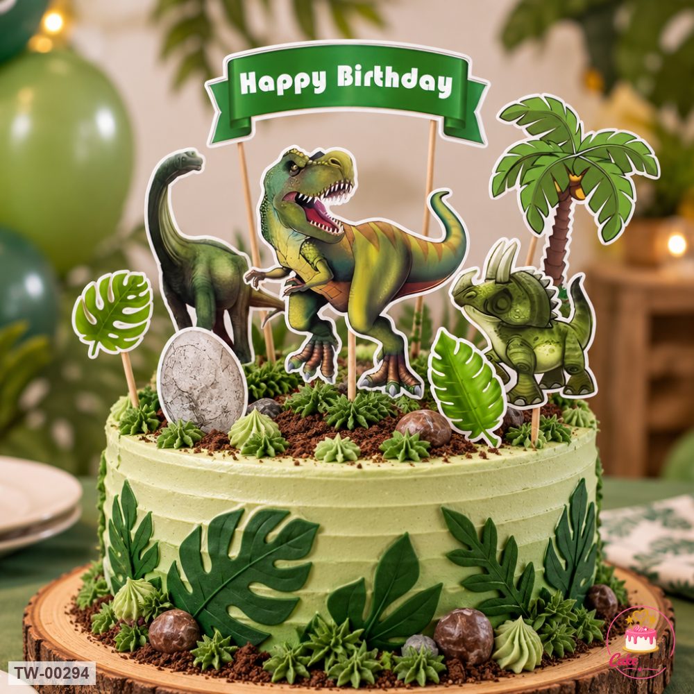 Animals Topper Sheet 07 on a cake