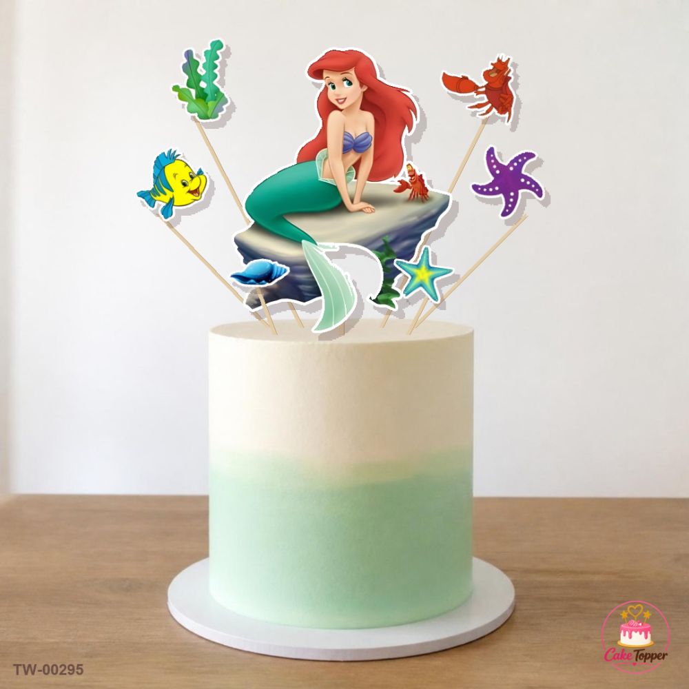 Ariel Topper Sheet 07 on a cake