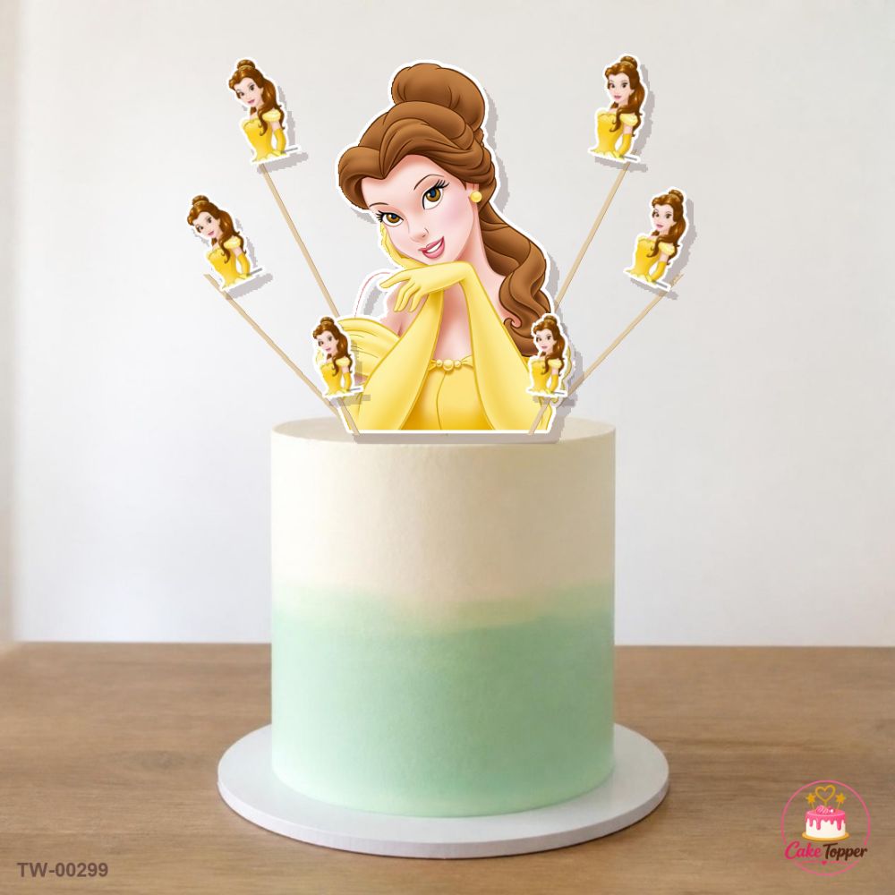 Belle Topper Sheet 07 on a cake