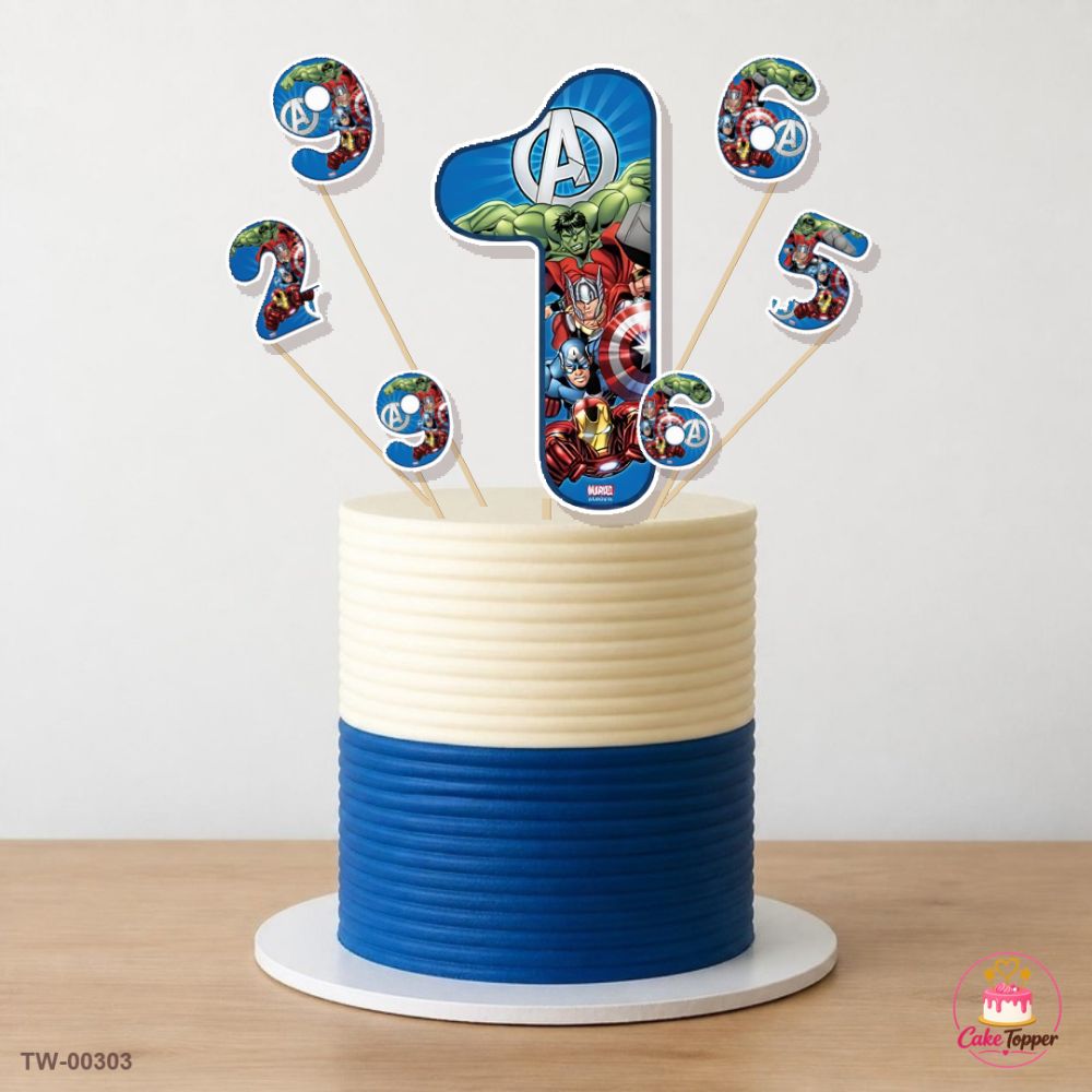 Captain America Topper Sheet 07 on a cake
