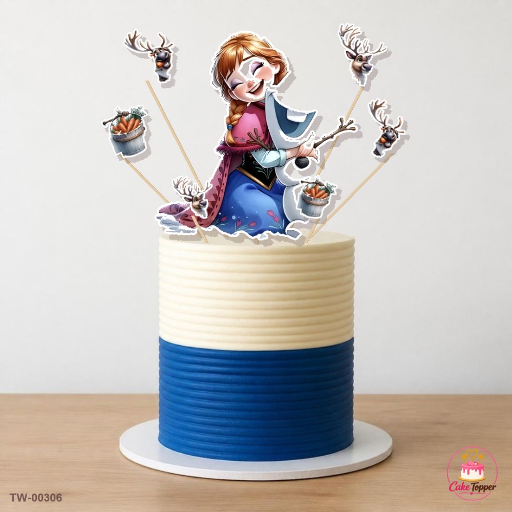 Elsa Topper Sheet 07 on a cake