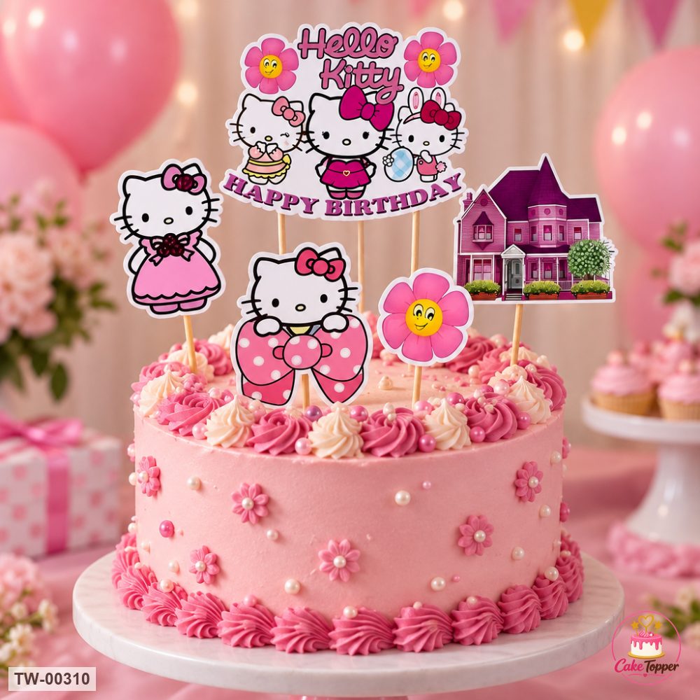 Hello Kitty Topper Sheet 07 on a cake