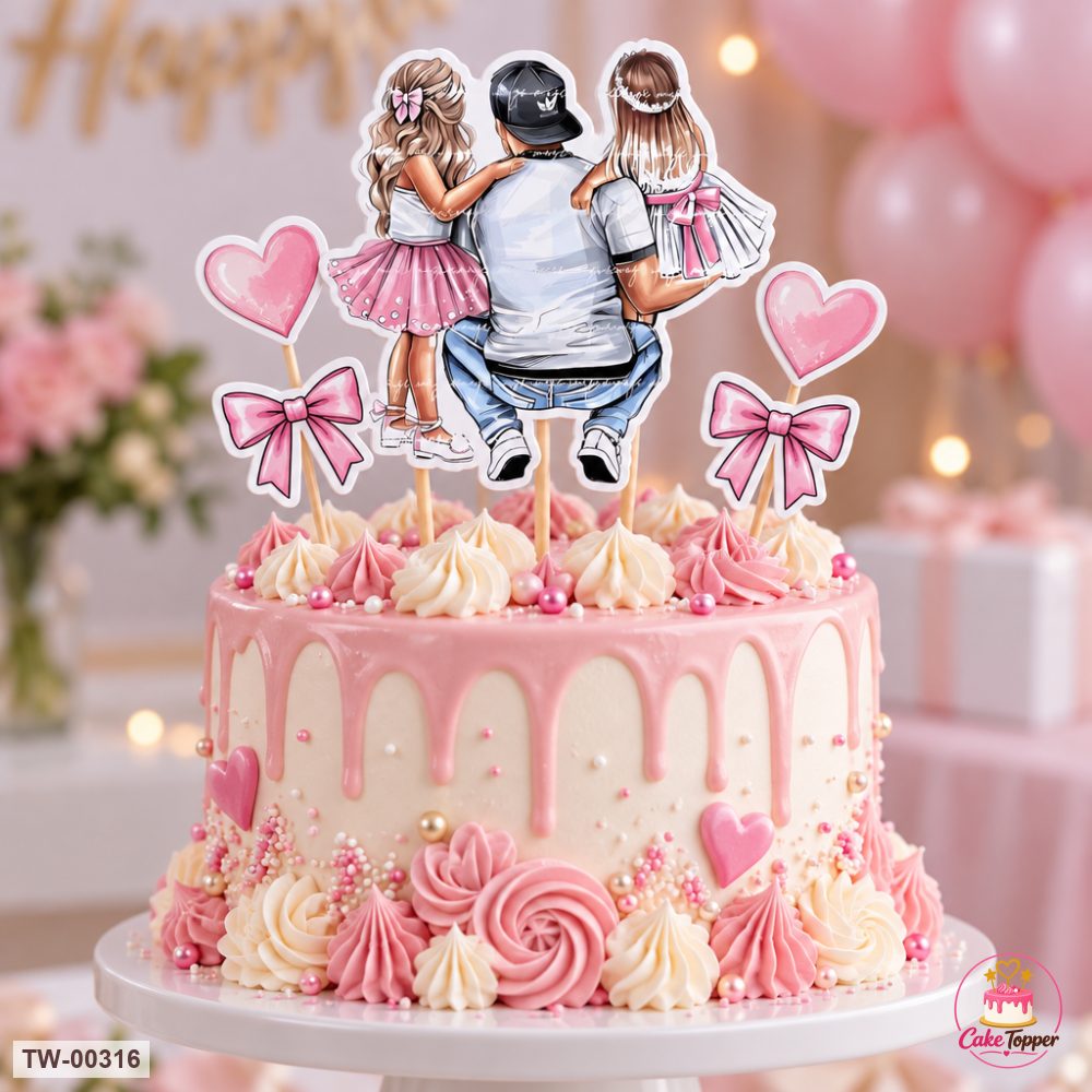 For Him Topper Sheet 07 on a cake