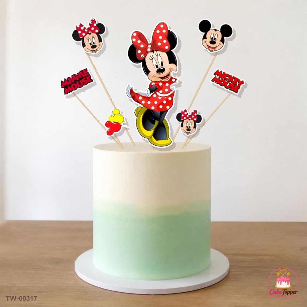 Mickey Mouse Topper Sheet 07 on a cake