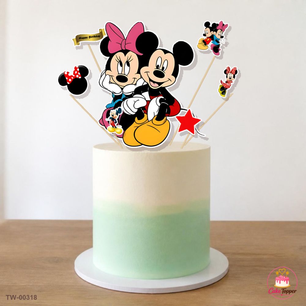 Minnie Mouse Topper Sheet 07 on a cake