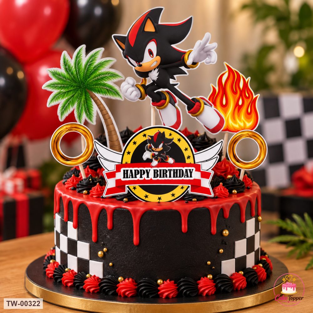 Shadow Topper Sheet 07 on a cake