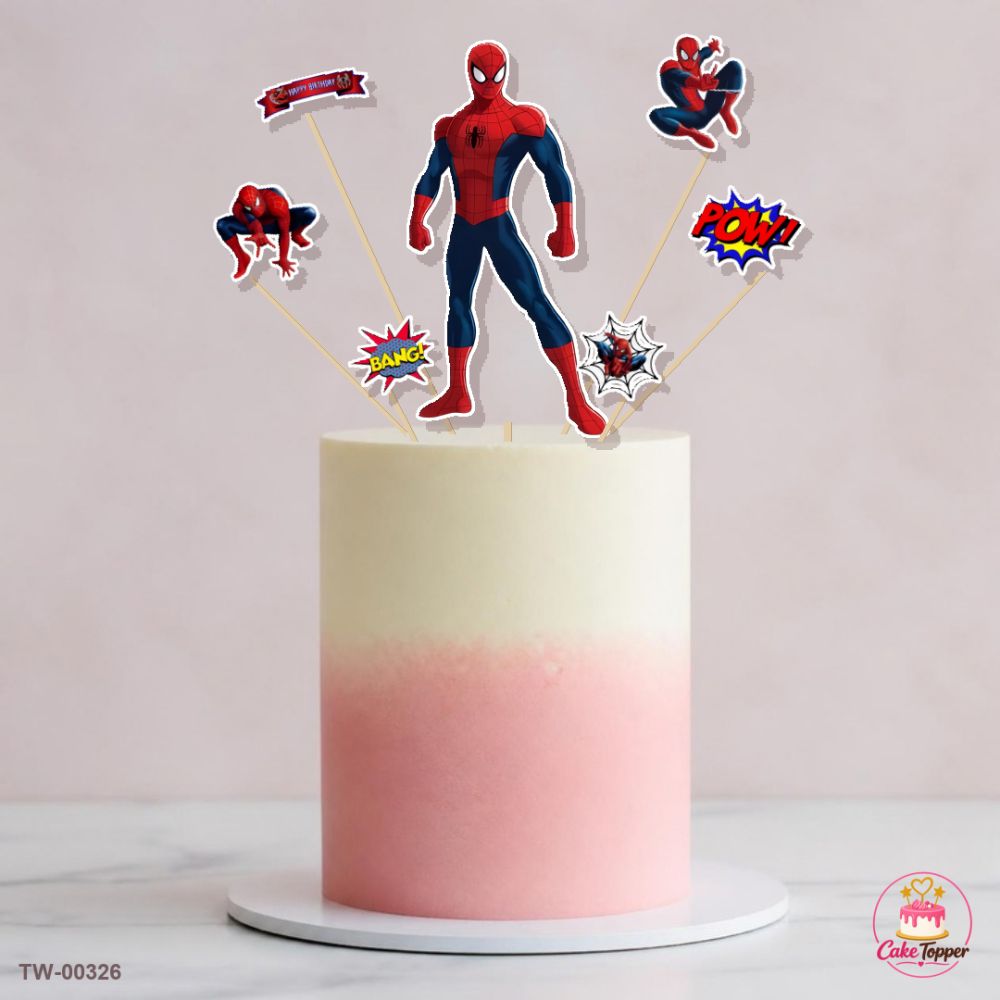 Spiderman Topper Sheet 07 on a cake