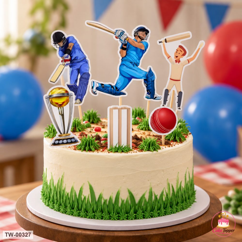 Sports Topper Sheet 07 on a cake