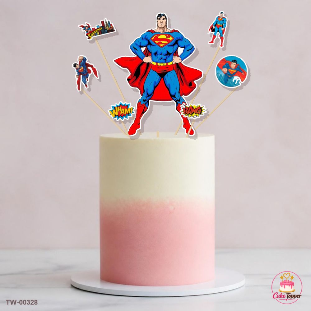 Superman Topper Sheet 07 on a cake