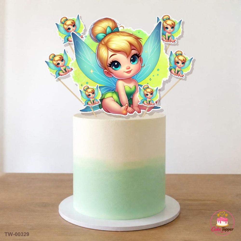 Tinker Bell Topper Sheet 07 on a cake