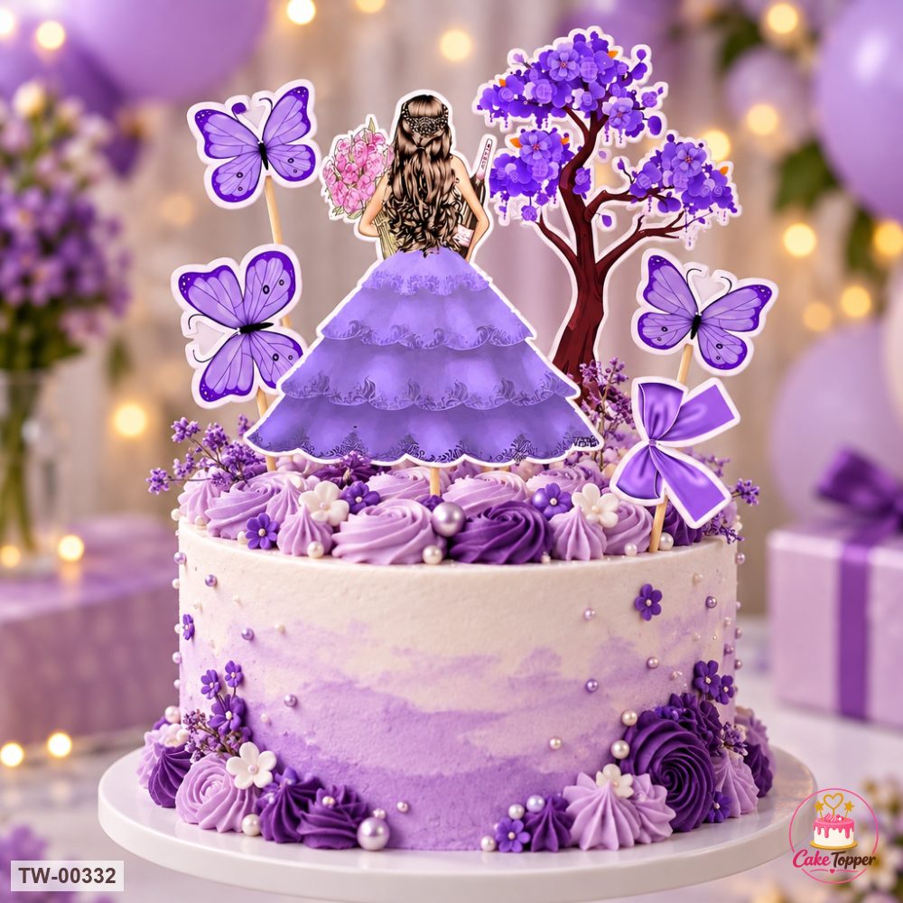 For Her Topper Sheet 07 on a cake