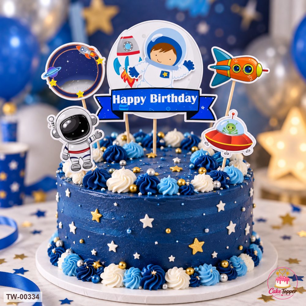 Little Boy Topper Sheet 07 on a cake