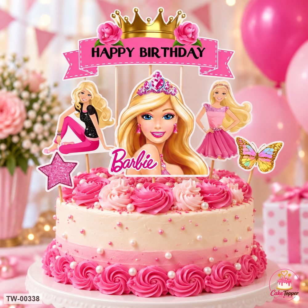 Barbie Topper Sheet 08 on a cake