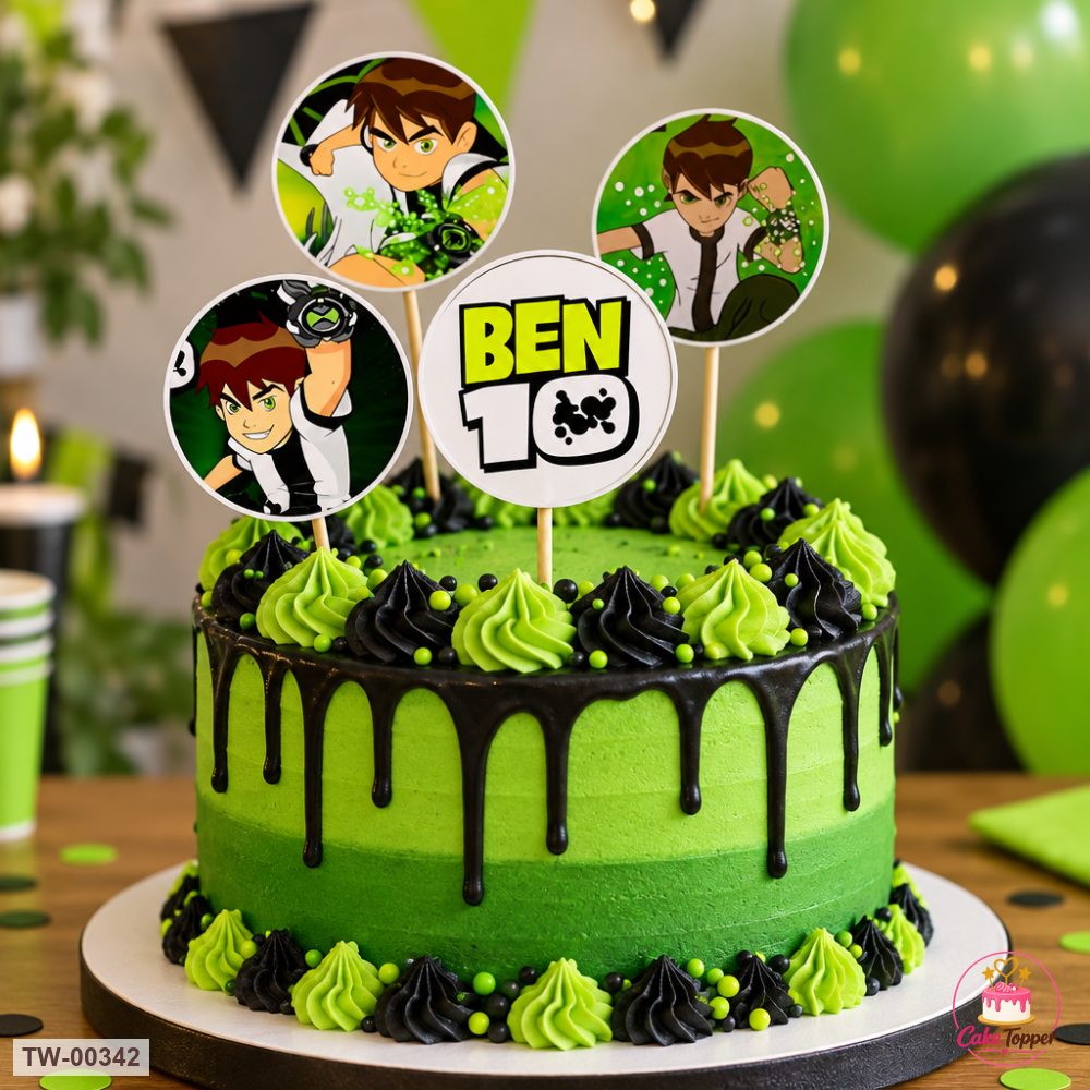 Ben 10 Topper Sheet 08 on a cake