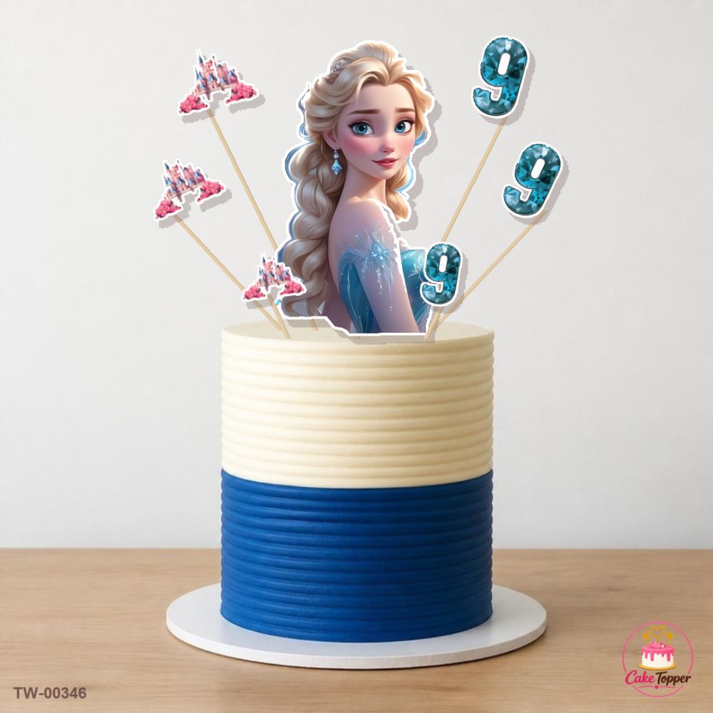Elsa Topper Sheet 08 on a cake