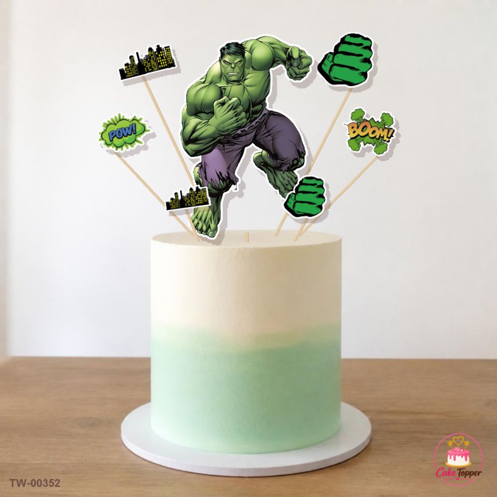 Hulk Topper Sheet 08 on a cake