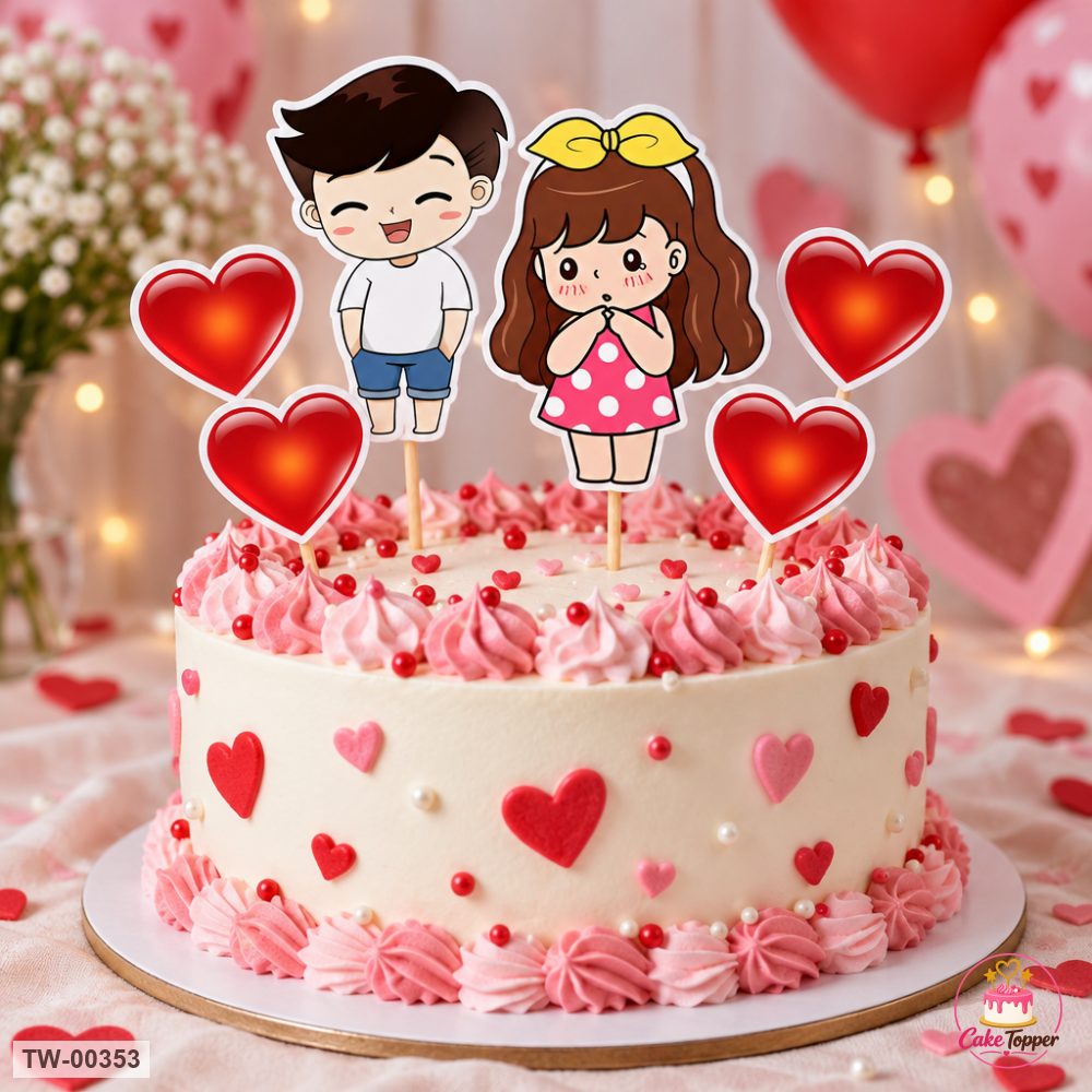 Love Topper Sheet 08 on a cake