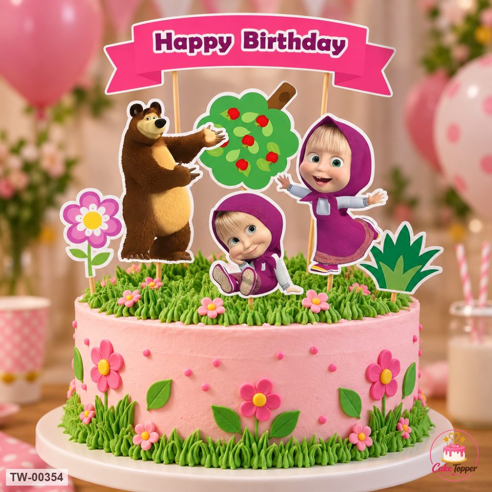 Masha Topper Sheet 08 on a cake