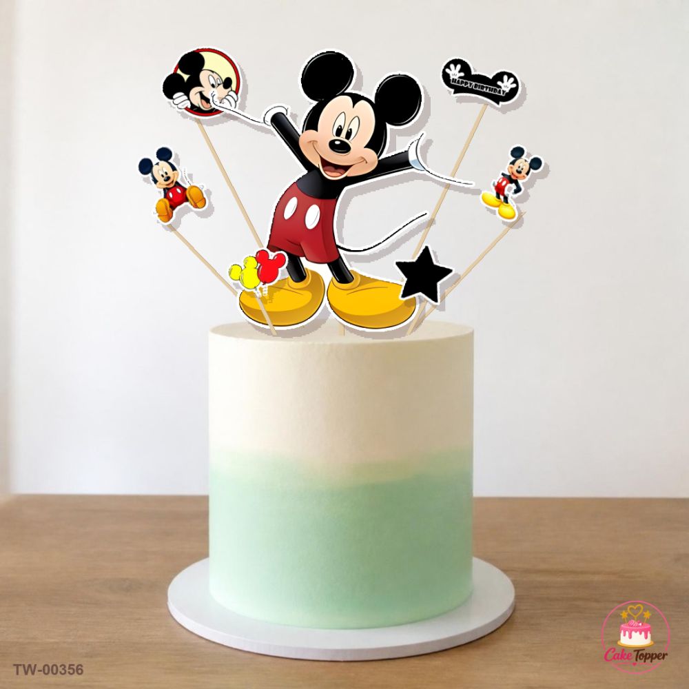 Mickey Mouse Topper Sheet 08 on a cake