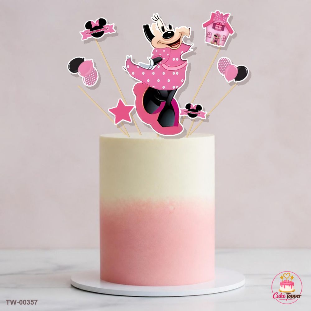 Minnie Mouse Topper Sheet 08 on a cake