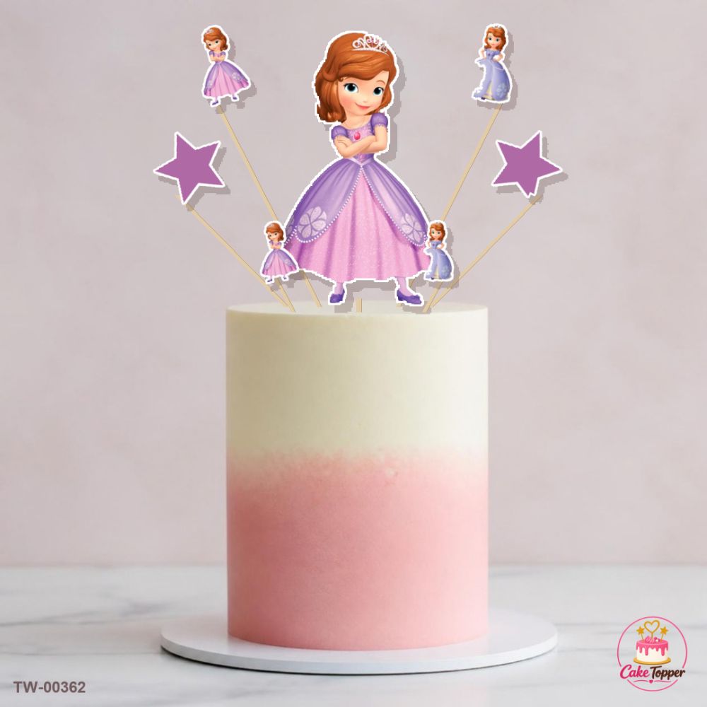 Sofia Topper Sheet 08 on a cake