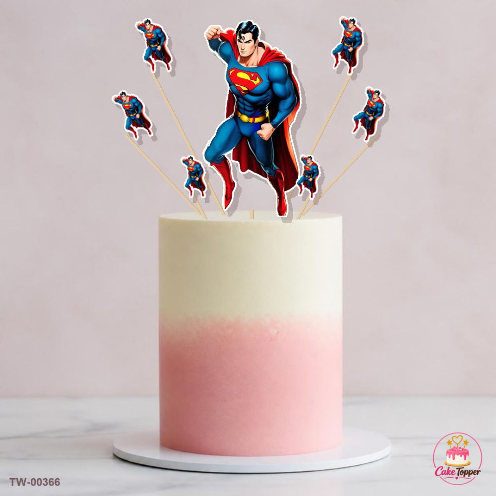 Superman Topper Sheet 08 on a cake