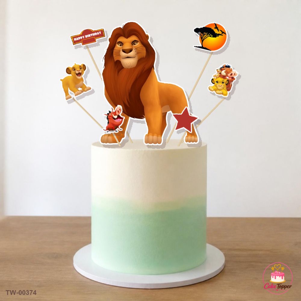 Animals Topper Sheet 09 on a cake