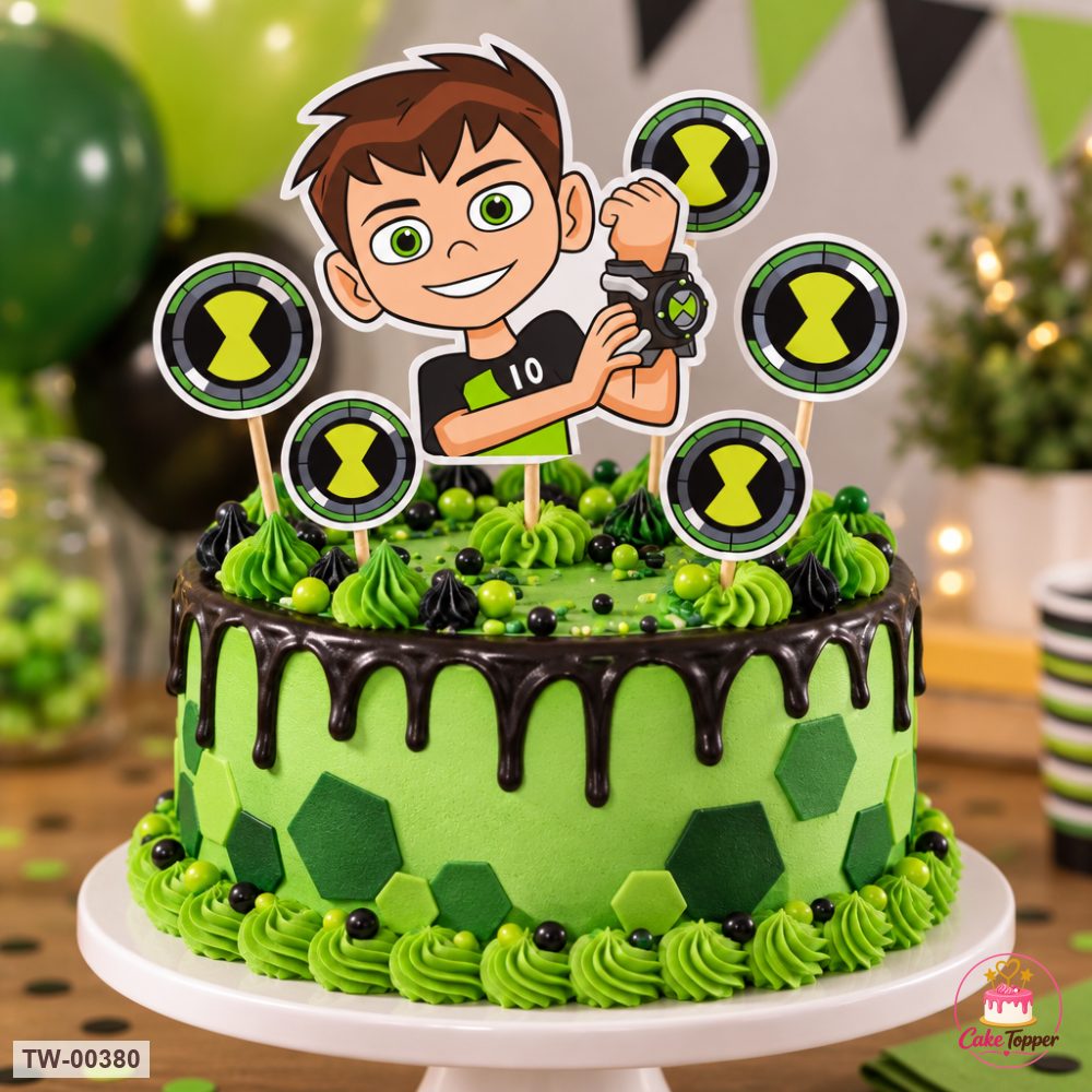 Ben 10 Topper Sheet 09 on a cake