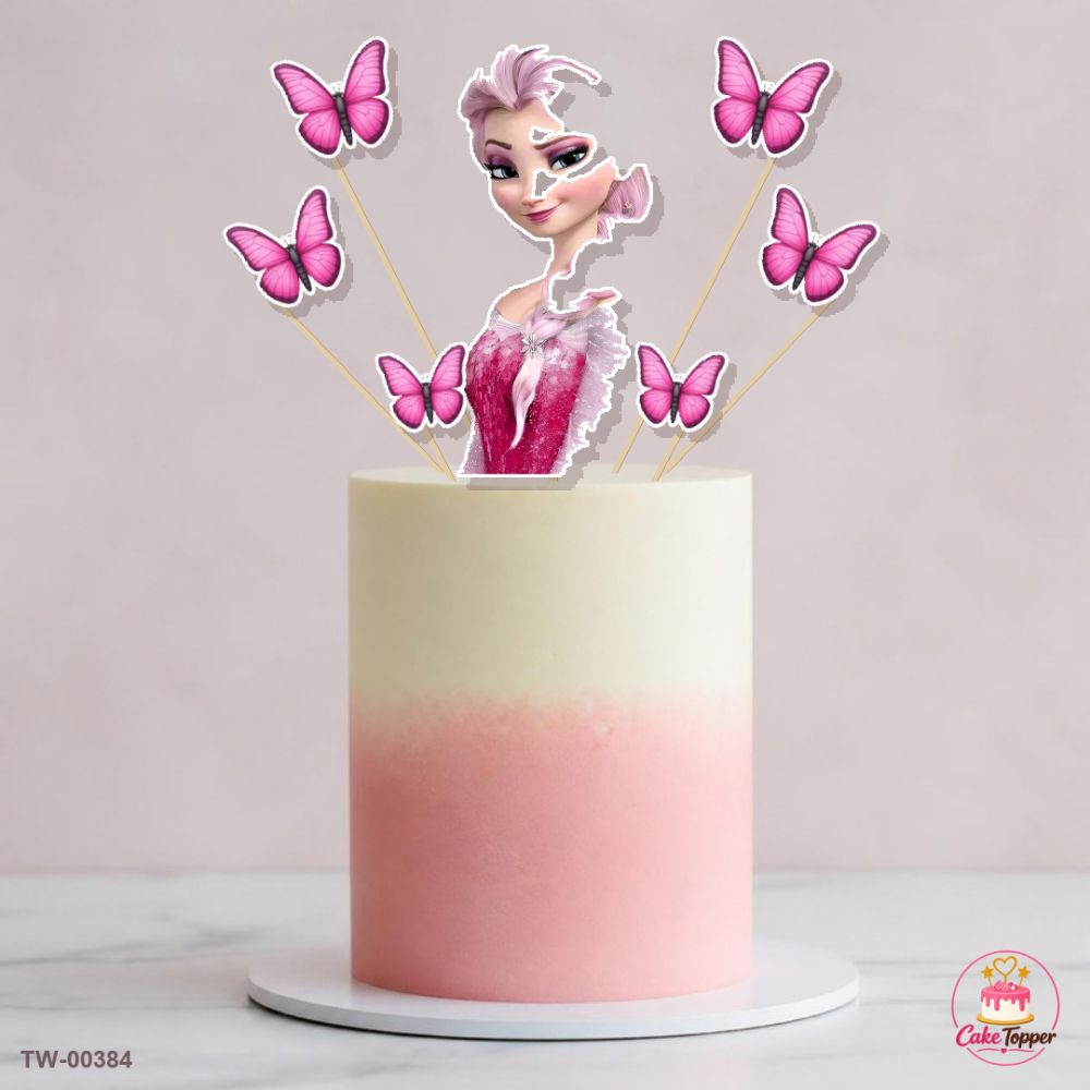 Elsa Topper Sheet 09 on a cake