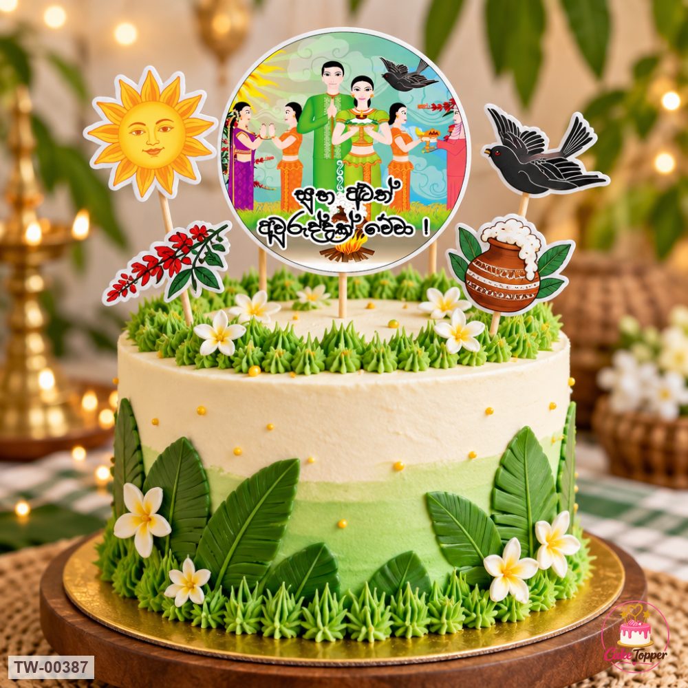 Happy New Year Topper Sheet 09 on a cake